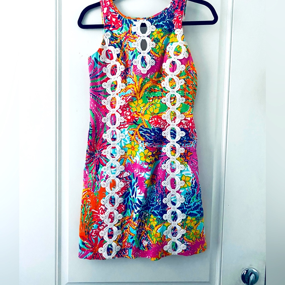 Iilly Pulitzer size 0 dress colorful perfect holiday sleeveless EUC
